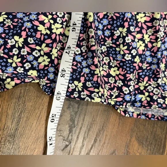 Gap Women’s Floral Midi Dress, Size XXL, Blue Multicolor, Smocked Top, NEW - Picture 4 of 8